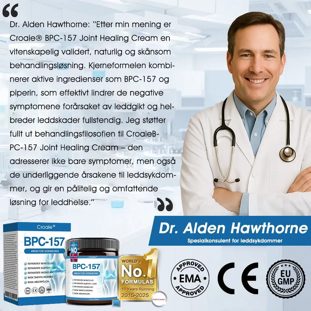 | 𝐒𝐢𝐬𝐭𝐞 𝐝𝐚𝐠! 𝟖𝟎 % 𝐑𝐀𝐁𝐀𝐓 🥇| 𝐂𝐫𝐨𝐚𝐢𝐞® 𝐁𝐏𝐂-𝟏𝟓𝟕 𝐋𝐞𝐝𝐝𝐡𝐞𝐥𝐞𝐧𝐝𝐞 𝐊𝐫𝐞𝐦 🇳🇴🦴  Behandler artritt, nevropati, revmatisme, idrettsskader og mer 🏆